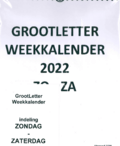 WEEKKALENDER XL 2022 GROOTLETTER - 7438239689698