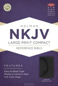 NKJV LP COMP REF BIBLE CHARCOAL LEATHER - 9781433606458